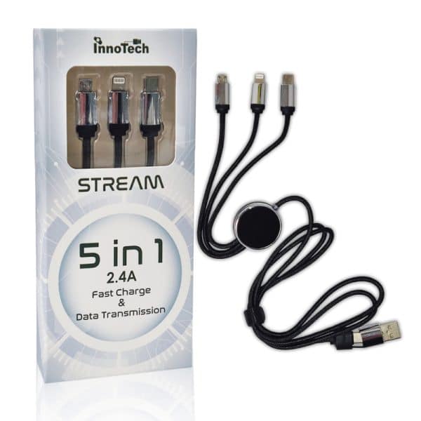 כבל טעינה והעברת נתונים עם לוגו