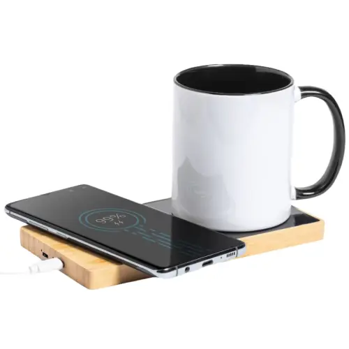 מטען אלחוטי ופלטת חימום לספל מטען אלחוטי ופלטת חימום לספל