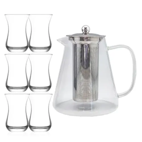 סט קנקן וכוסות לשתייה חמה סט קנקן וכוסות לשתייה חמה