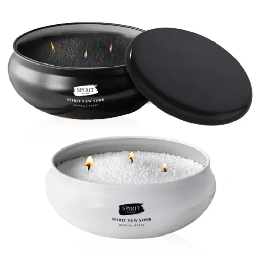 נר ריחני ייחודי עם פניני שעווה