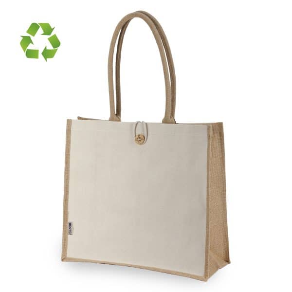 תיק יוטה משולב קנווס תיק יוטה משולב קנווס