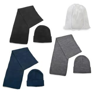 סט כובע וצעיף ממותגים סט כובע וצעיף ממותגים