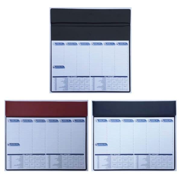 לוח תכנון משרדי ממותג דמוי עור