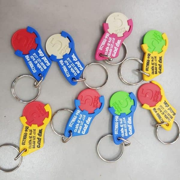 מחזיקי מפתחות ממותגים | מטבע נשלף לעגלות