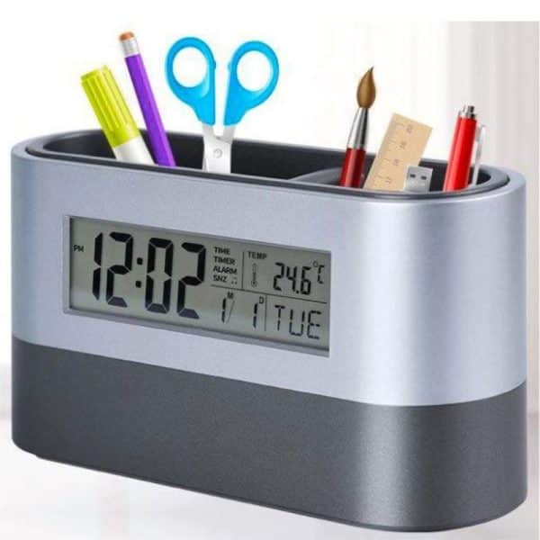 מעמד לעטים עם תאריכון ושעון