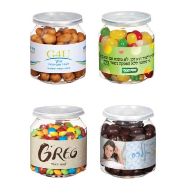 קופסת סוכריות ממותגת מפלסטיק