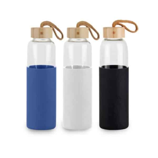 בקבוק עם חבק סיליקון ממותג