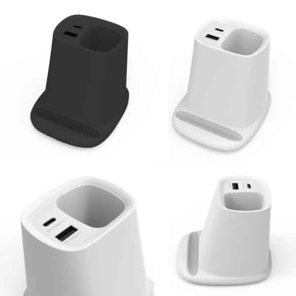 מעמד אלחוטי לנייד עם כוס לעטים