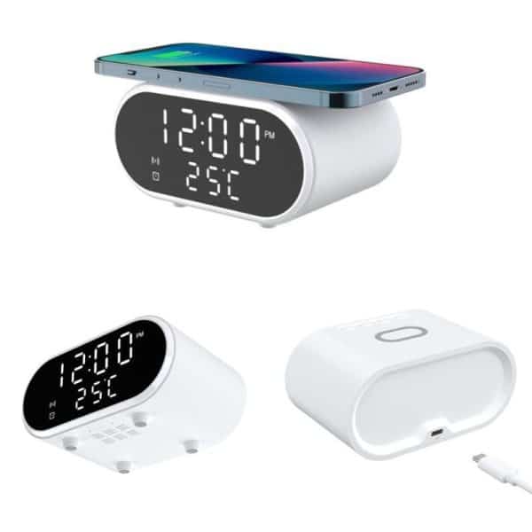 שעון שולחני עם לוגו