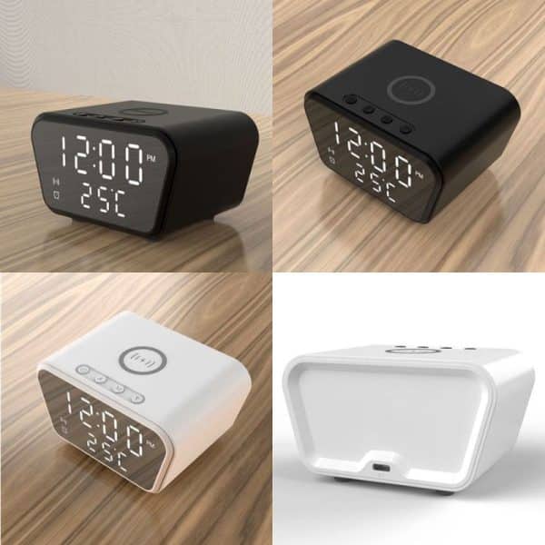 שעון משולב מטען QI