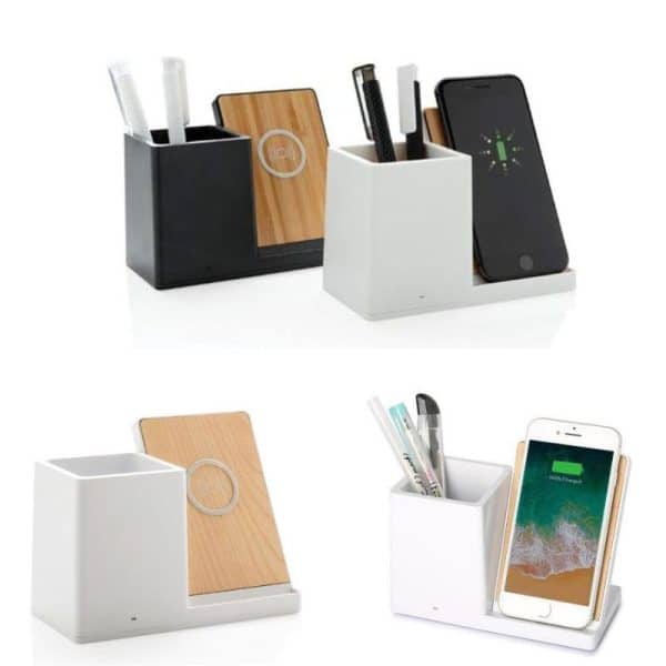 מעמד שולחני לעטים עם מטען אלחוטי