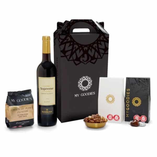 מארז שוקולדים ויין איכותי