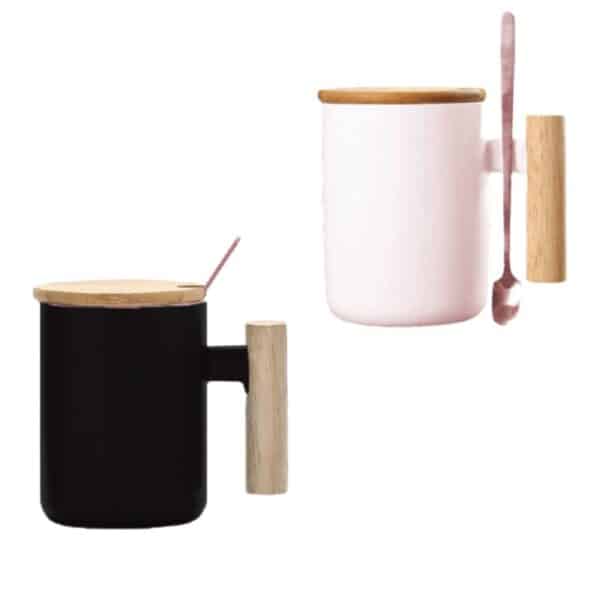 ספלים ממותגים | ספל עם כפית