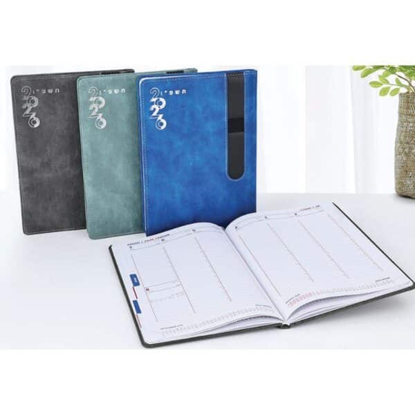 יומן ממותג עם מקום לעט