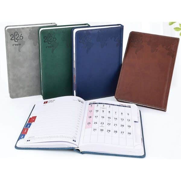 יומן יומי A5 מדורג עשוי PU