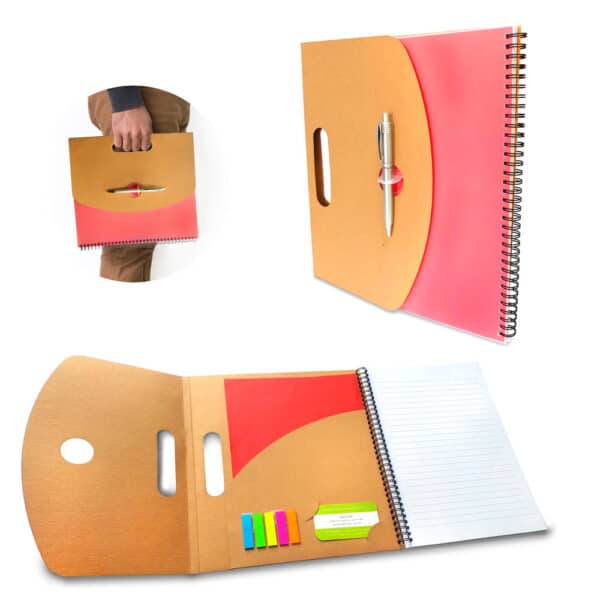 תיקיית A4 עם דגלונים ועט