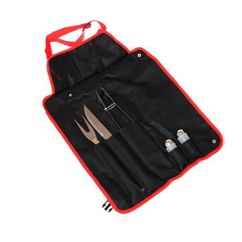 סינר משולב עם שלושה כלי BBQ