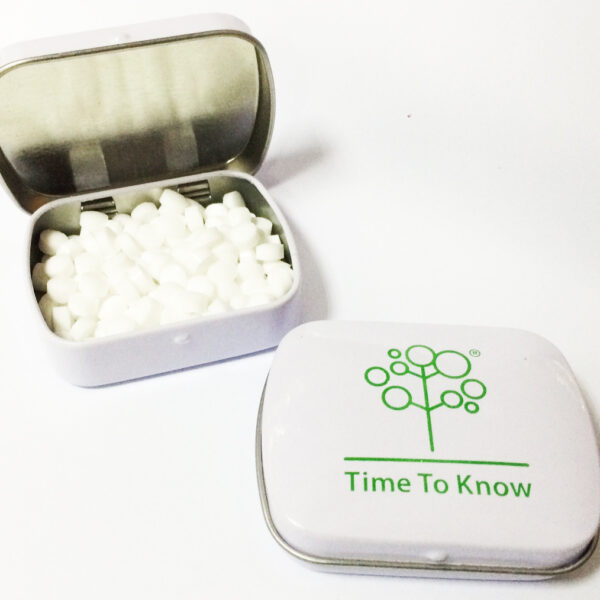 קופסת סוכריות מתכתית מנטה חריף