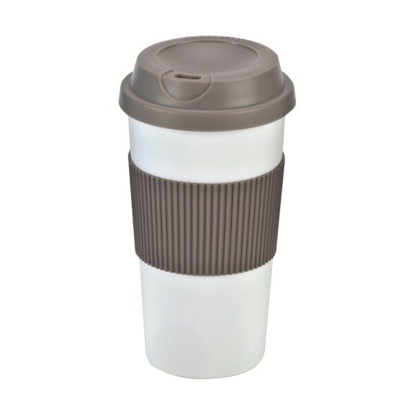 כוס טרמית ממותגת עם חבק סיליקון