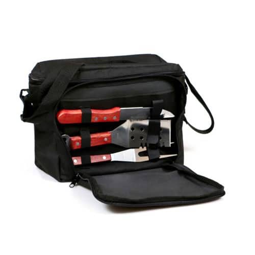 צידנית ממותגת עם כלי מנגל צידנית ממותגת עם כלי מנגל