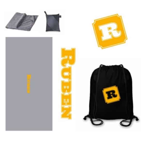 סט מגבת ותיק כותנה ממותגים