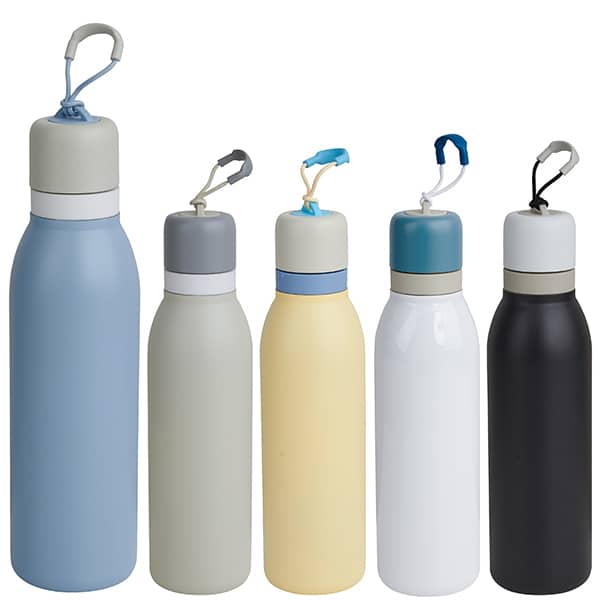 בקבוק טרמוס נירוסטה עם פקק רצועה