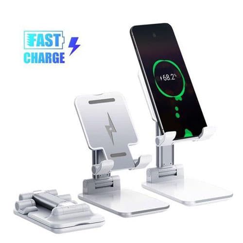 מעמד מתכוונן לנייד עם מטען אלחוטי מעמד מתכוונן לנייד עם מטען אלחוטי