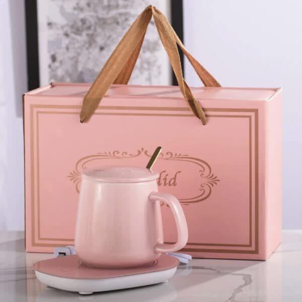 פלטת חימום וספל פורצלן במארז מהודר פלטת חימום וספל פורצלן במארז מהודר