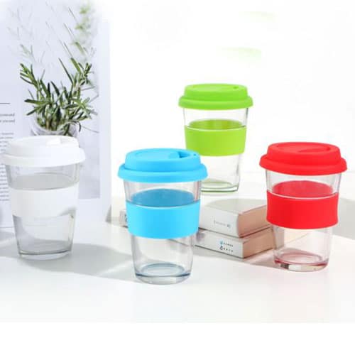 כוס דופן כפולה עם חבק סיליקון כוס דופן כפולה עם חבק סיליקון