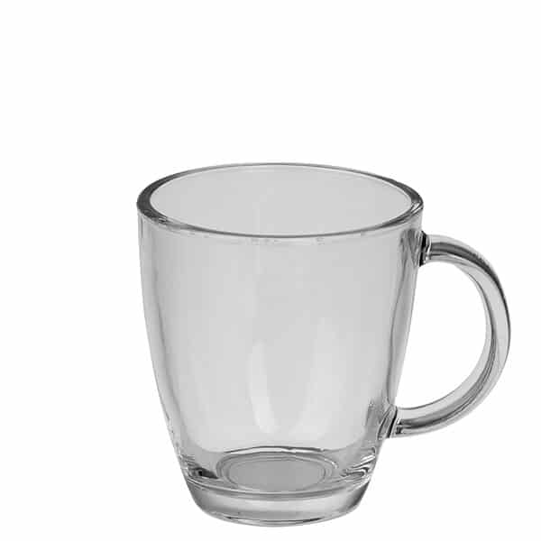 כוס זכוכית שתייה חמה 350 מ"ל עם ידית