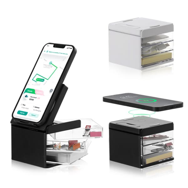 מטען אלחוטי משולב מעמד לנייד וציוד משרדי מטען אלחוטי משולב מעמד לנייד וציוד משרדי